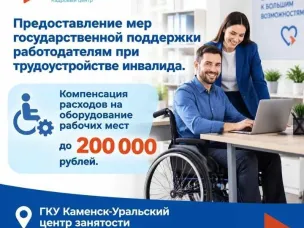 Субсидии работодателям на оборудование рабочих мест для инвалидов.